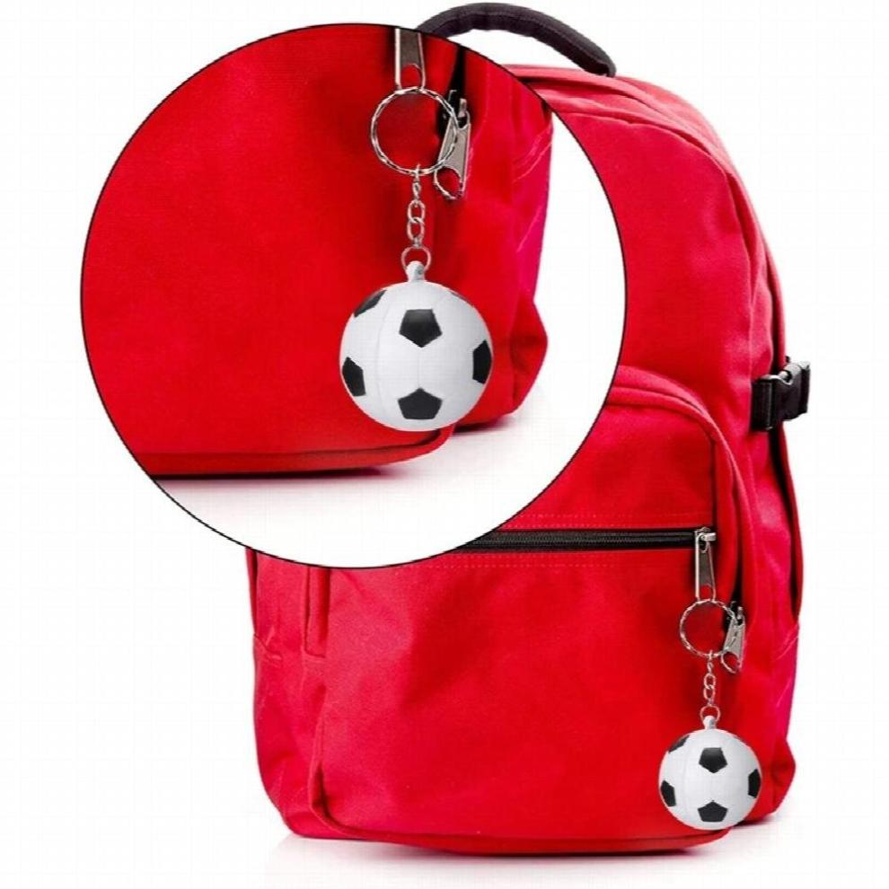 24 Pack Soccer Keychains, Mini Soccer Stress Ball Keychains, Sports Ball Keychains School Carnival Reward For Kids