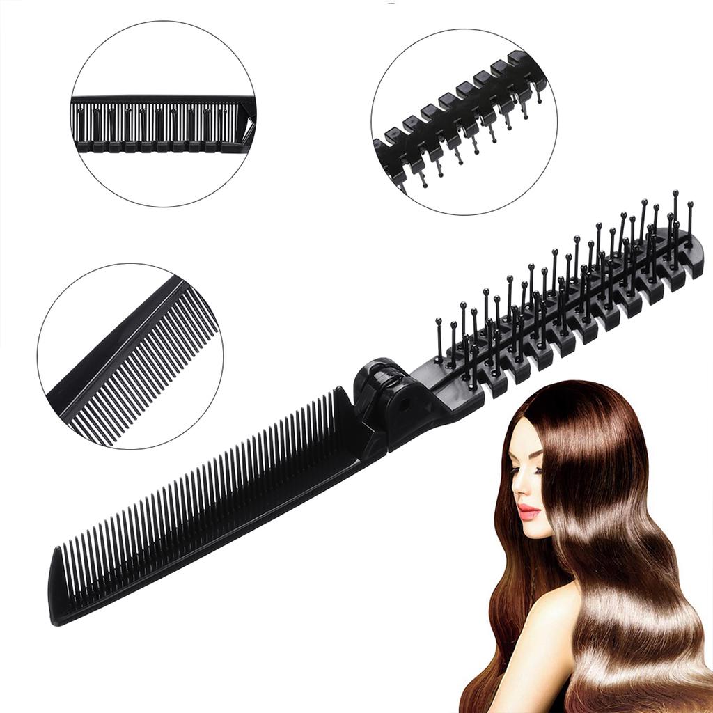 Pattern Retractable Comb Outdoor Travel Hair Comb Brush Foldable Massage Anti-Static Styling ...
