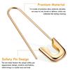 2Pairs Safety Pin Earrings for Decor Assorted Color Alloy Design