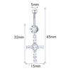 Minimalistyczny Piercing Pępka Błyszcząca Cyrkonia Elegancki Design Do Codziennego Noszenia