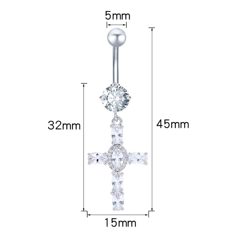 Minimalistyczny Piercing Pępka Błyszcząca Cyrkonia Elegancki Design Do Codziennego Noszenia