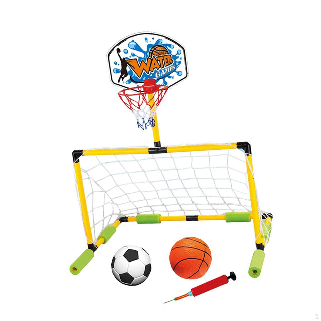 Float Water Polo Game Set Summer Pool Toys Play Fun Portable Multipurpose Swimming Soccer