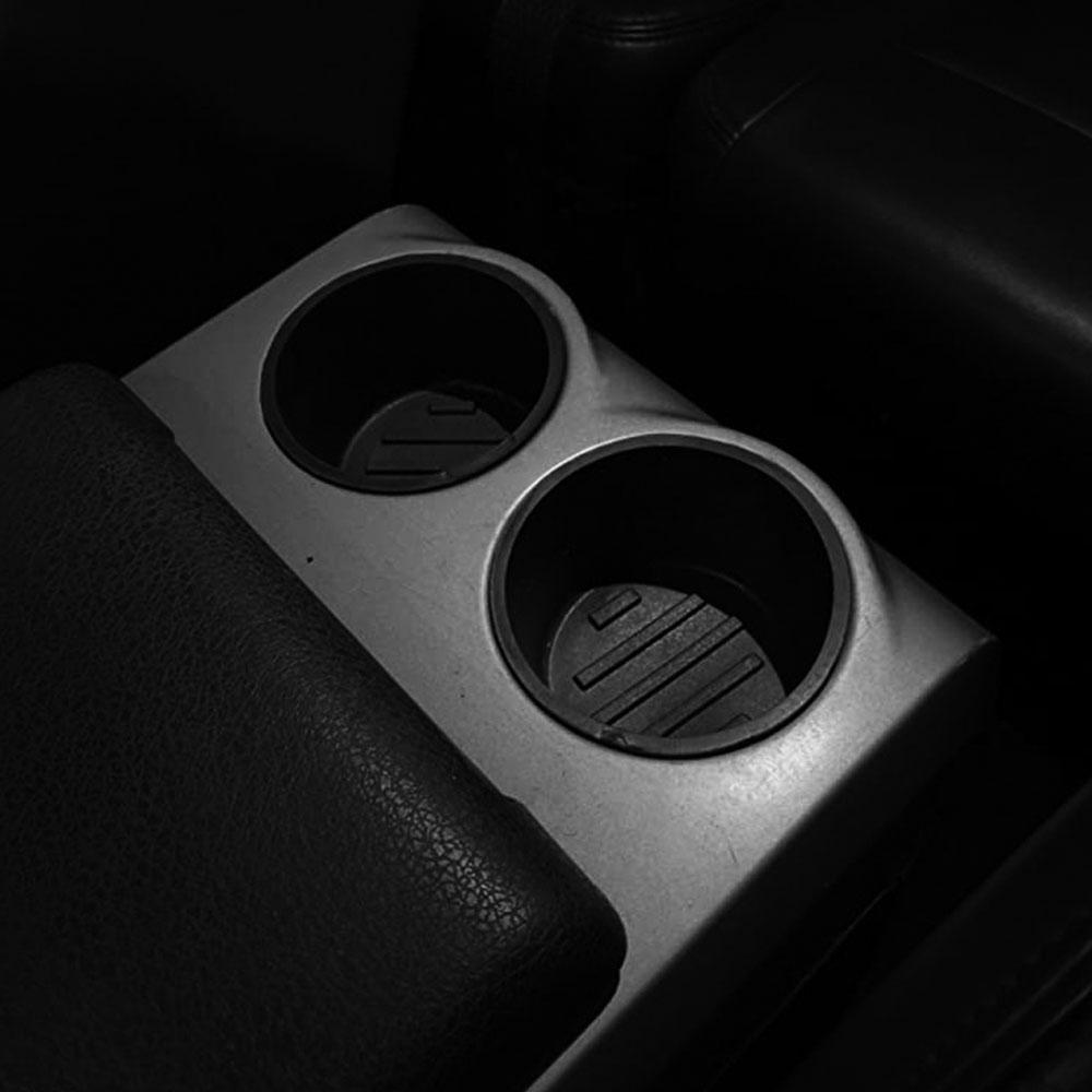 Rear Center Console Cup Holder Insert for Ford F150 2009-2014 Rubber Left Right Side W/Drink Mat Cleaning Liners Car Accessories