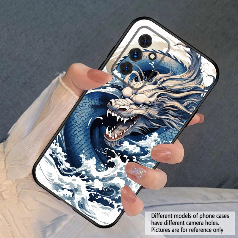 Sea White Dragon For Samsung S20FE S 21 22 23 FE 24 Plus 25 Ultra Galaxy M23 32 34 35 52 53 54 55 5G Silicone Soft Phone Case