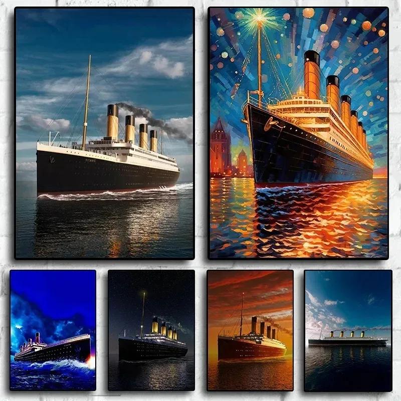 The Ship that Never Sinks Iconic Seascape Abstract Titanic Poster and Prints Canvas Painting Wall Art Picture Home Decor Gift