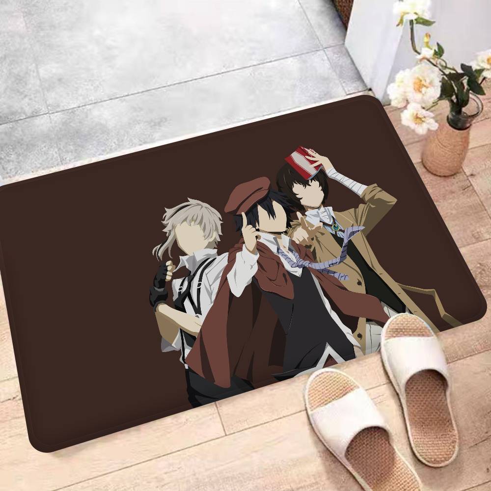 

Японская манга Bungo Stray Dogs Коврик для пола Прямоугольный Противоскользящий Домашний Мягкий Коврик для ванной Коврик для входной двери В помещении На улице Коврик для декора отеля 40x60 cm