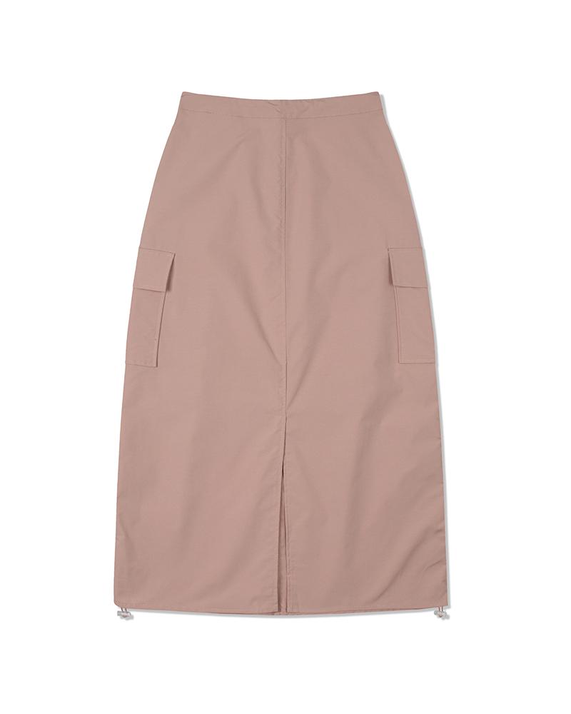 MOAA Shirred Cargo Maxi Skirt (Pink)