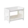 1/2pcs Desktop Double-layer Plastic Storage Rack, Office Stationery And Cosmetics Storage Box, Kitchen And Bathroom Storage Rack