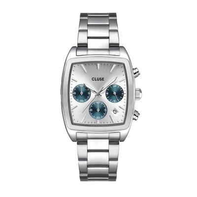 [CLUSE] Cluse Men's Watch [Quartaut] Quartaut Chrono Silver Blue Silver Metal Strap CW52003 Tonneau Face