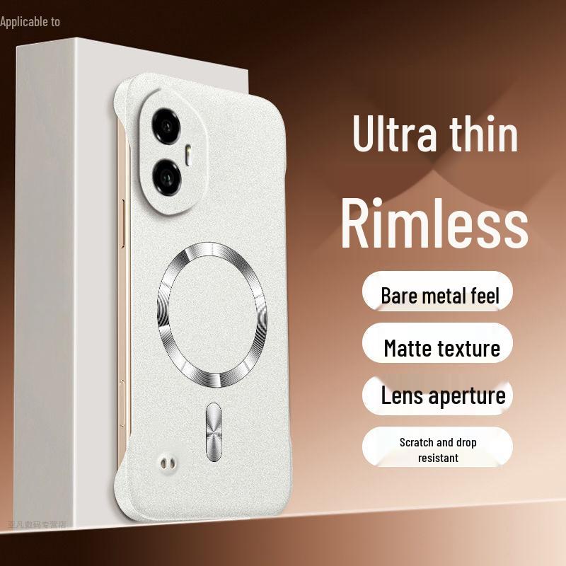 Honor 300 Pro Magnetic Frameless Hard Shell Phone Case - Sand Rock Finish, Light Luxury Feel