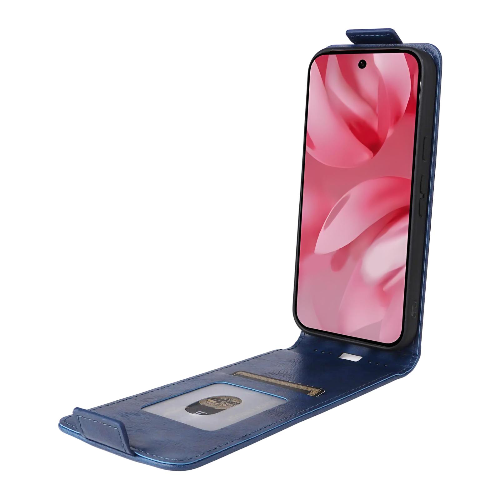 

For Google Pixel 10 Pro/Pixel 10 Stand Case Magnetic Clasp Vertical Flip Leather Phone Cover with Card Holder Black