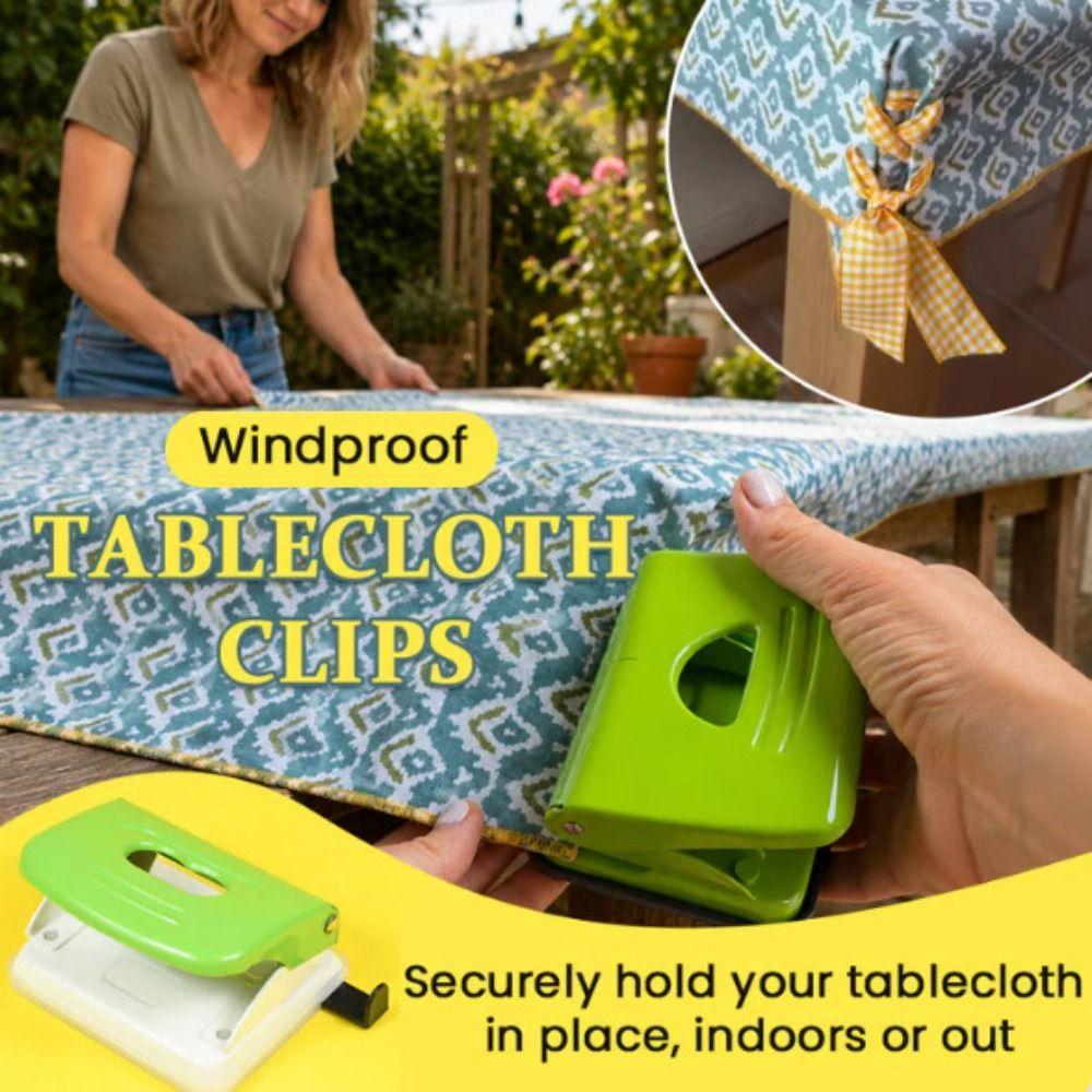 1PC Plastic Windproof Tablecloth Clip Dual Hole Tablecloth Clamp Tablecloth Fastening