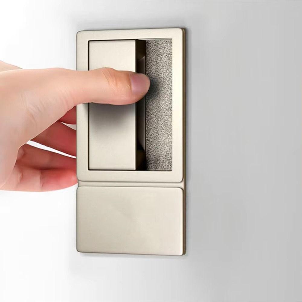 Black Finish Flat Door Lock Single Tongue Recessed Door Handle Invisible Door Handle  Room Doors