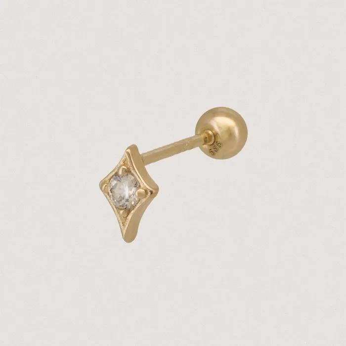 14k flash light cubic piercing