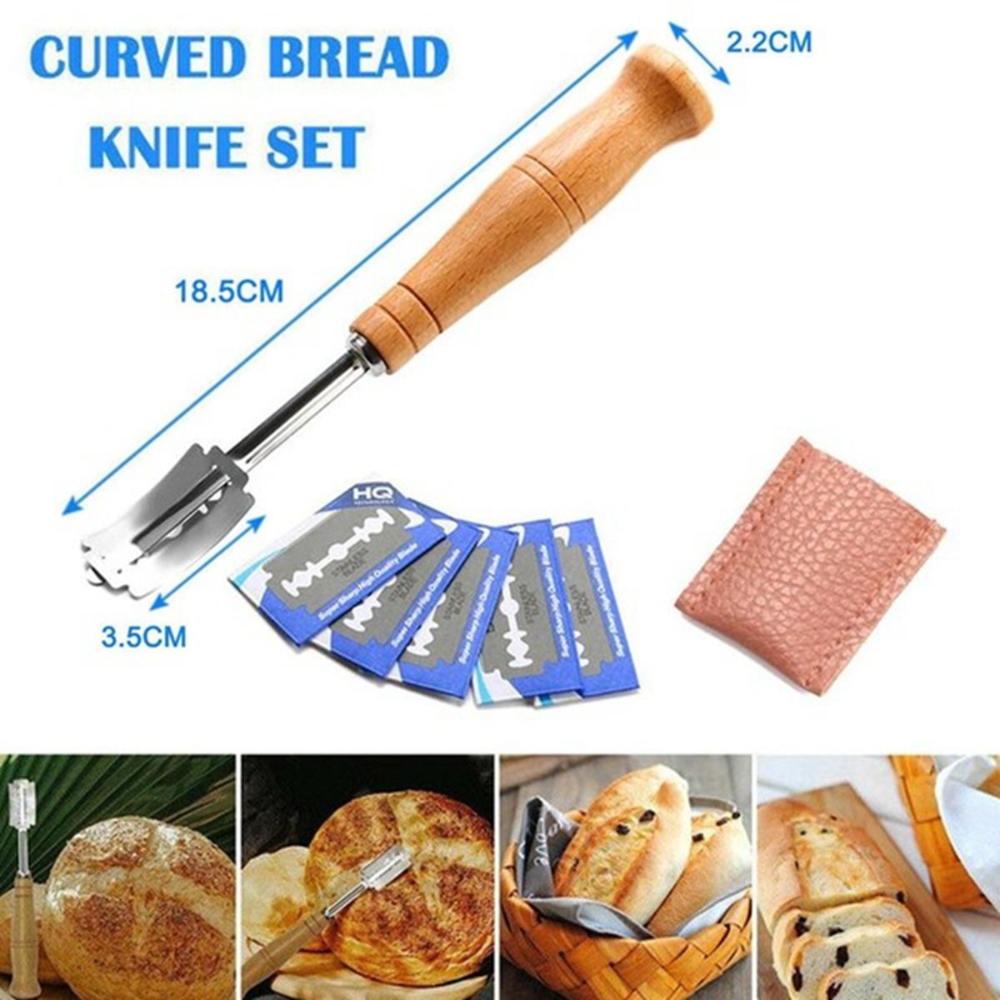 Bakery With 5pcs Replacement Blades Bread Lame Cutter Baking Tools Toast Knife Dough Slicer