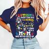 Autism Mom Shirt Autism Doesnt Come with A Unisexual Autism Awareness Puzzle Ribbon Tshirts Womens Streetwear Mama Gifts