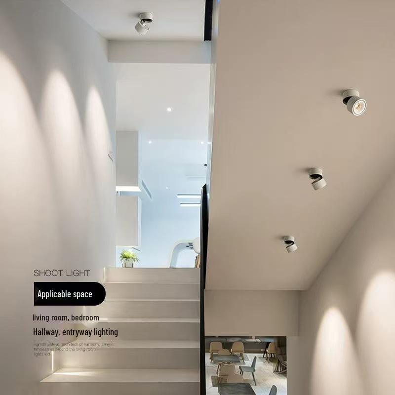 Adjustable LED Ceiling Spotlight: Smart Dimmable Spiral Downlight for Living Room