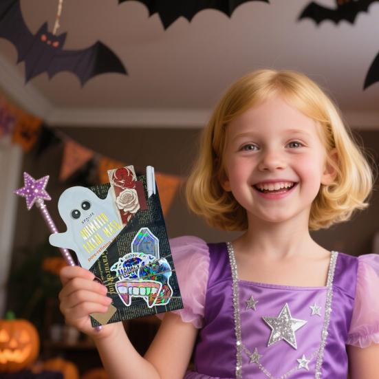 Halloween Blind Date Book Package Mysteriously Wrapped Gothic Horror Spooky Themed Packaging Paper And Sticker Kit for Book Lovers