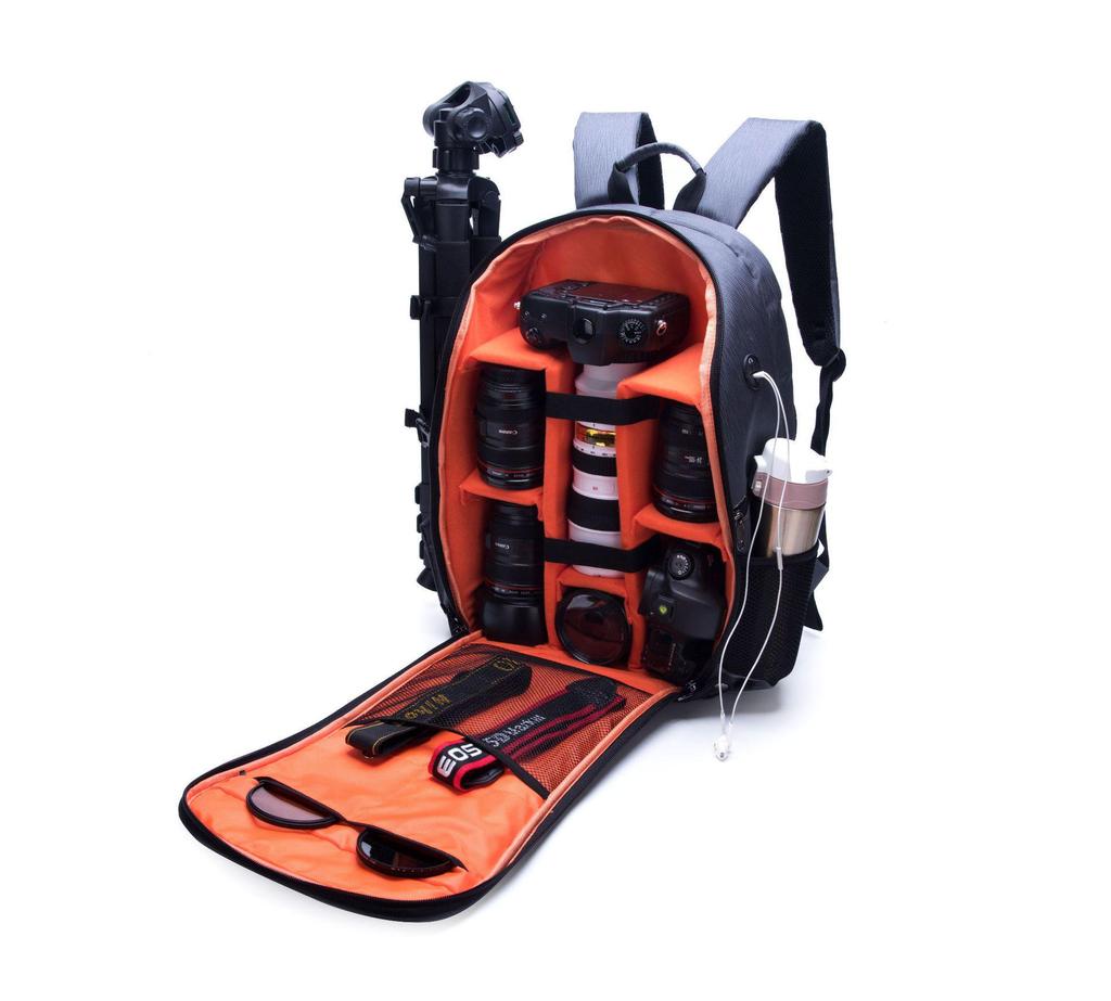 Layered Waterproof DSLR Camera & Laptop Backpack - Large Capacity, Lightweight, Unisex Photography Shoulder Bag