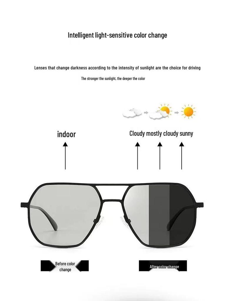 New Dual-Use Polarized Sunglasses: Day/Night Color-Changing Fashion for Men