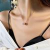 Elegant Small Waist Pendant Necklace for Women - Light Luxury Collarbone Chain with Trendy Design