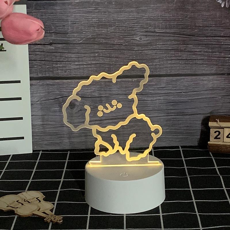 

Nightlight Creative 3d Dream Bedroom Diy Bed Cute Cartoon Lamp Usb Plug Straight StyleA