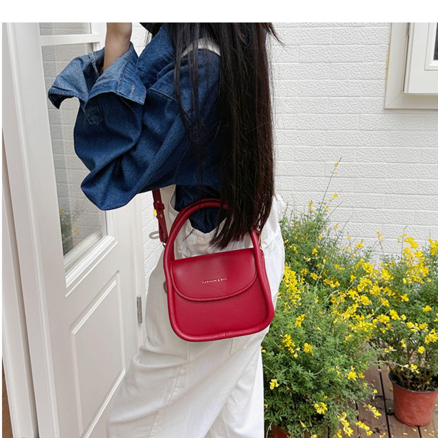 

Универсальная сумка-мессенджер ins женская 2024 модная нишевая сумка через плечо свадебная сумка красная сумка красный