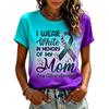 Women's Fashion Short Sleeve Printed Neck T-Shirt for Breast