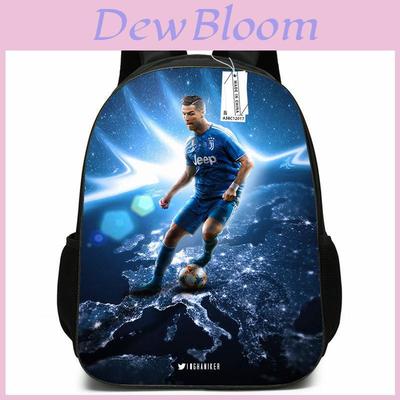Cr7 Cartoon School Backpack Oxford Fabric Breathable Lightweight For Elementary Students Classroom