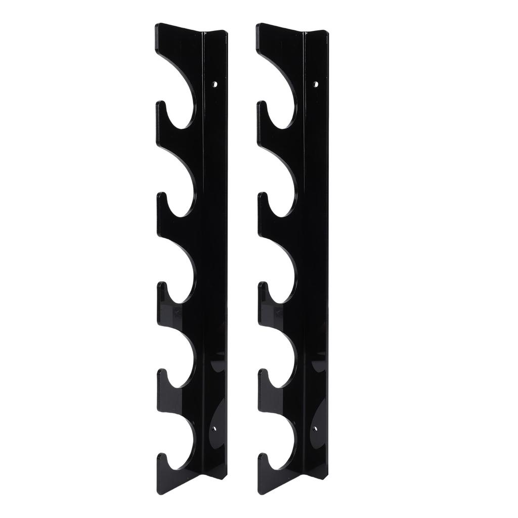 2pcs Fishing Pole Holders for Garage Wall Mounted Fishing Rod Racks Storage Hold 5 Rods Black,Fishing Pole Storage Rack, Organiser with