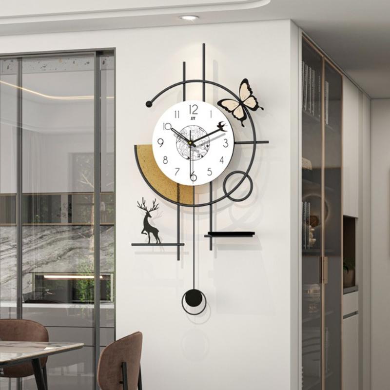 Modern Wall Clocks Luxury Art Wall Clock Living Room Decoration Clocks Elegant Silent Mechanism Watch Aesthetic Home Ornaments