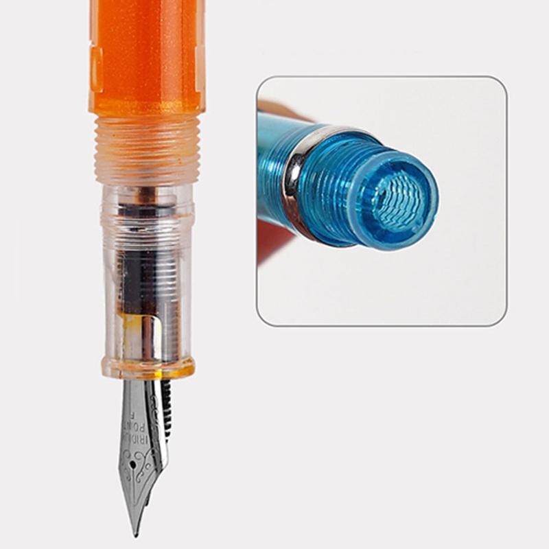 Acrylic Fountain Pen Transparent Pen Barrel Large Ink Capacity Remove to Refill Gift Calligraphy Pen for Students Kids