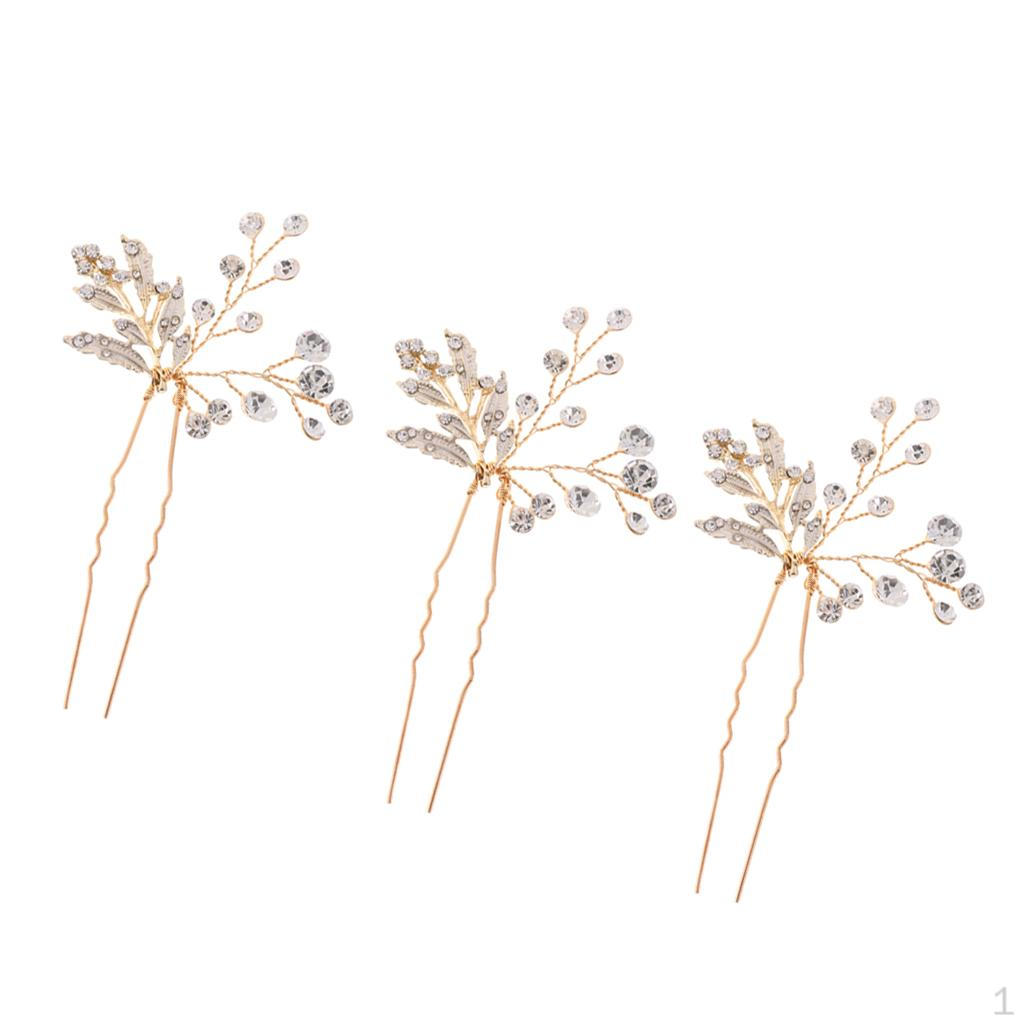 

Золотые стразы заколки для волос с листьями дизайн свадебный головной убор