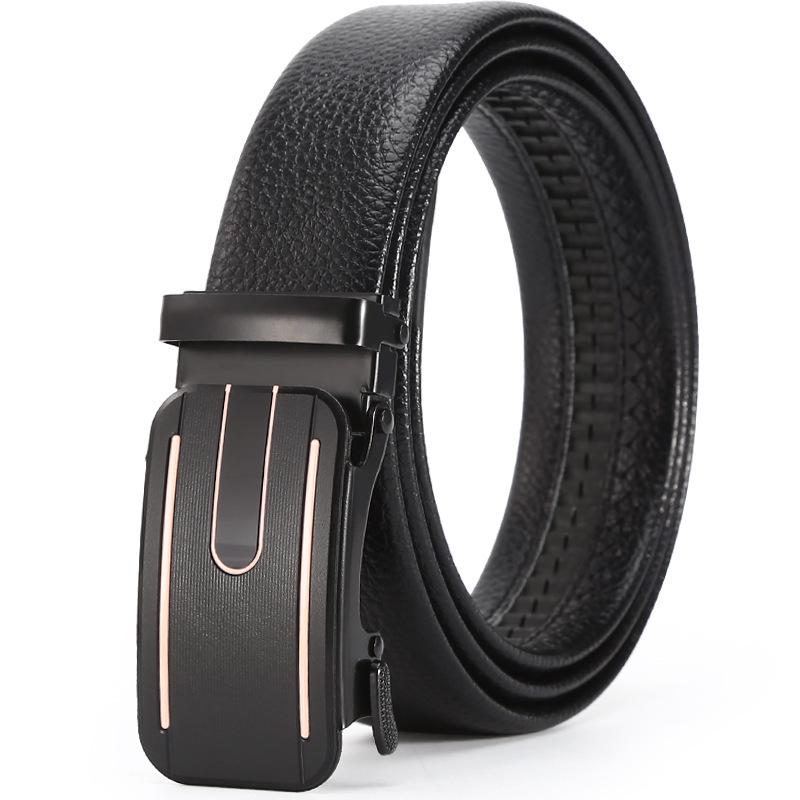Belt Men'S Business Automatic Buckle Belt Chaozhongqing Pants Belt Stall