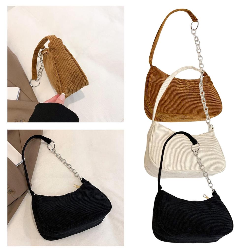 Casual Dumpling Bun Purse, Lady Vacation Beach Satchels, Travel Bag, Tote Pouch Girls Corduroy