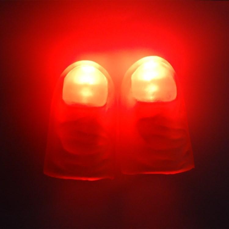 4/5/6Pcs Magic Light Up Finger LED Tricks Thumb Props Festival Party Novelty Funny Toys