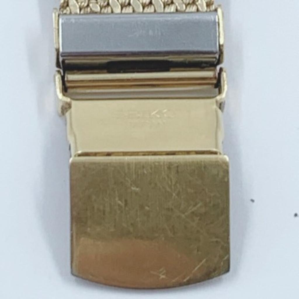 Working Good SEIKO Dolce 9531-5100 Quartz Square Roman Gold Dial Analog Mesh Strap Women's Watch 3-Hand