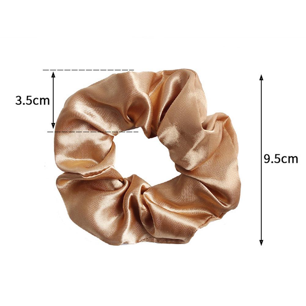 Summer Women Satin Silk Elastic Hair Bands Korean Smooth Silky Hair Scrunchies Headdress Solid Ponytail Holder Hair Ties