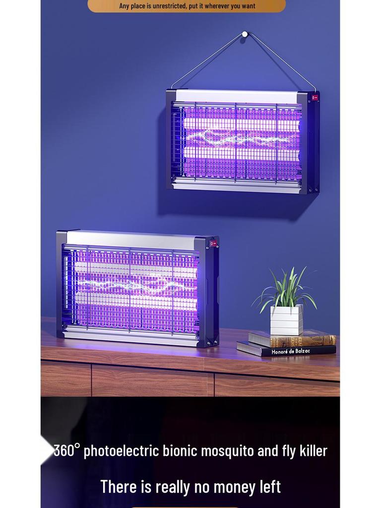 Wall-Mounted Electric Mosquito and Fly Killer for Hotels, Restaurants, and Outdoor Use