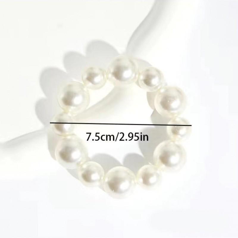 Romantic Pearl Hair Tie & Rope: Versatile Headwear & Handwear for Women - Popular European & American Style