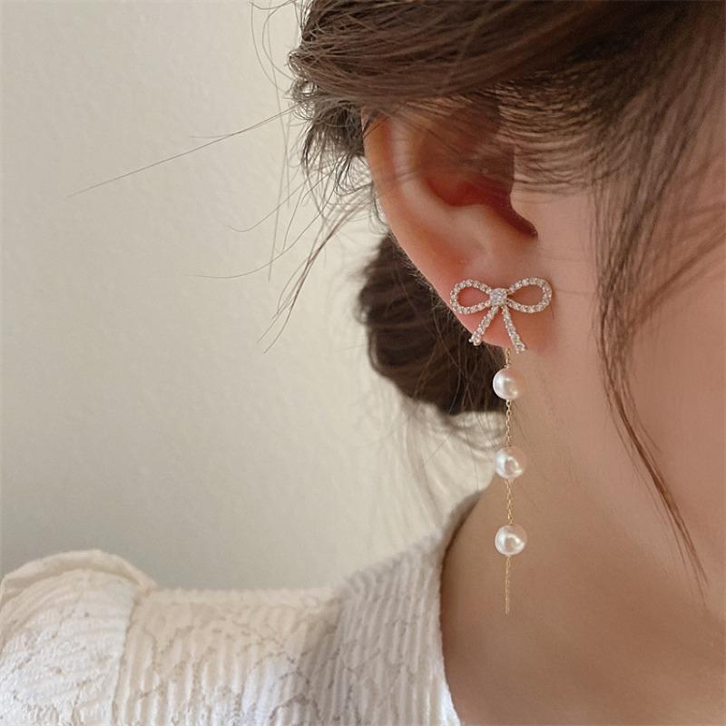 Boucles d'oreilles à longues pampilles pour femmes, style coréen Dongdaemun, design original, boucles d'oreilles polyvalentes