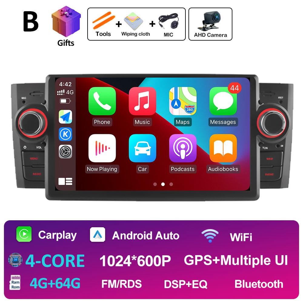 For Fiat Grande Punto Linea 2007 2008 2009 2010 - 2012 Android Intelligent System 7 Inch GPS Navigation Car Video Player No 2din