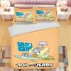 Tom och Jerry Påslakan Set Täcke Sängkläder 3d Barns Sängkläder Set 3-delat 1 Påslakan King Size