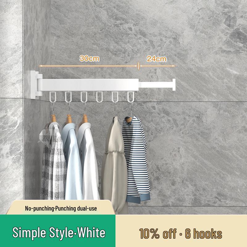 Retractable Folding Indoor Clothes Drying Rack for Balcony and Bathroom