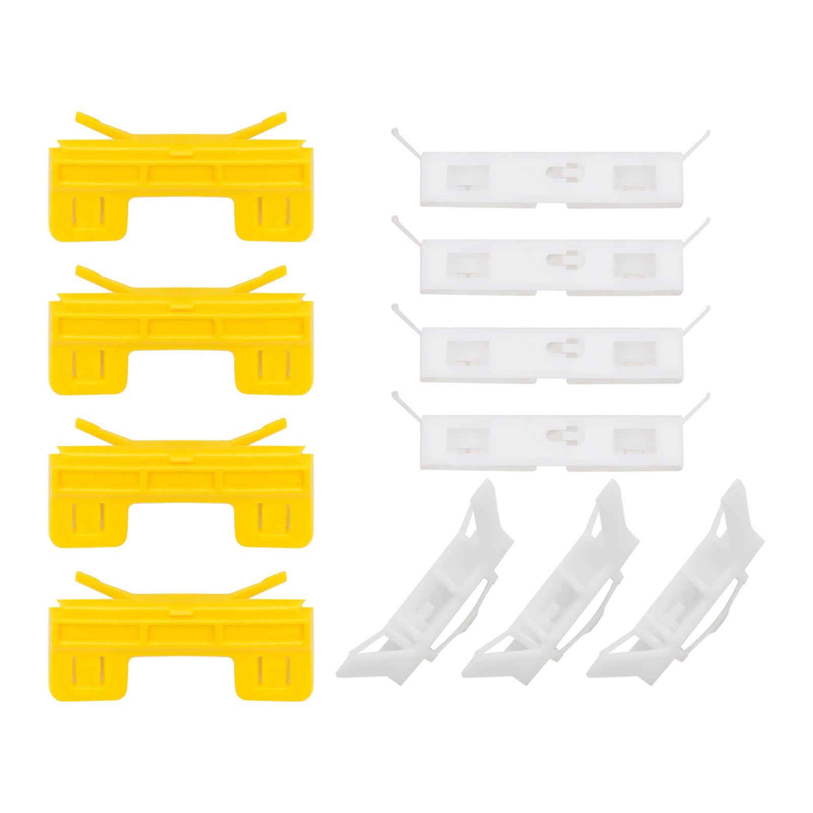 

White & Yellow Molding Clips Windshield Roof Fasteners