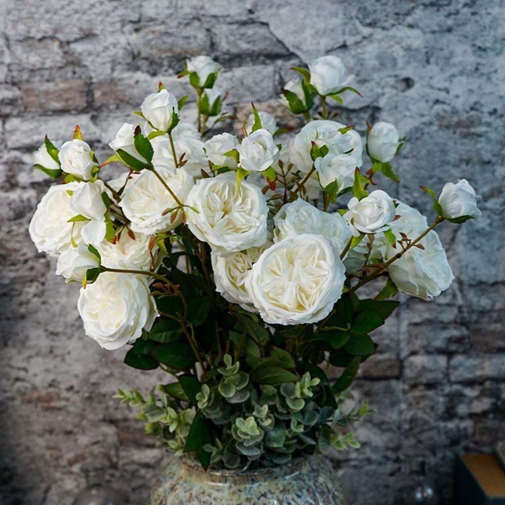 

Flexible Simulated Rose Handmade Artificial Rose European Rose Bouquets Living Room