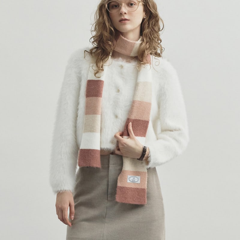 MONGDOL [3color] Striped Knit Muffler MDAC031