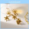 Minimalist Titanium Flower Earrings With 18k Gold Finish For Women