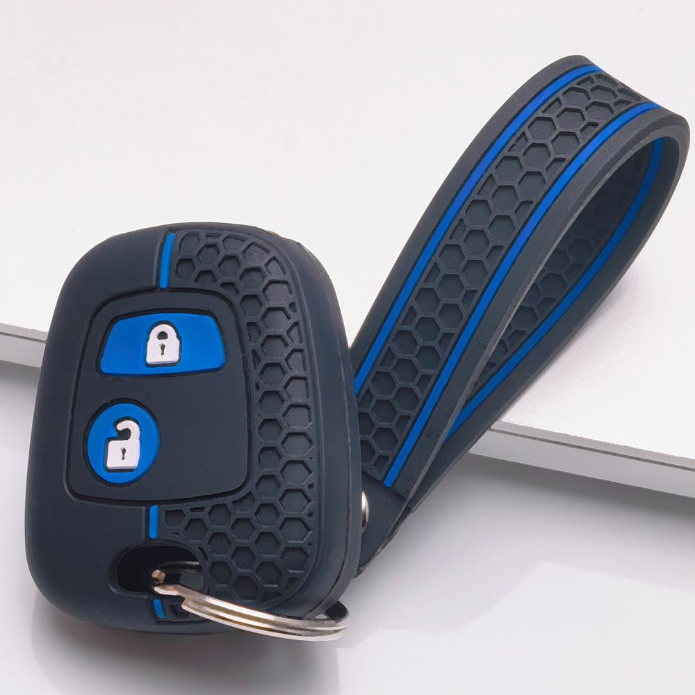 Silicone Car Keychain Strap for Peugeot 107 108 206 207 307 308 Citroen C1 C2 C3 C4 C5 Saxo Honeycomb Texture Anti Scratch Anti Lost Key Ring Holder