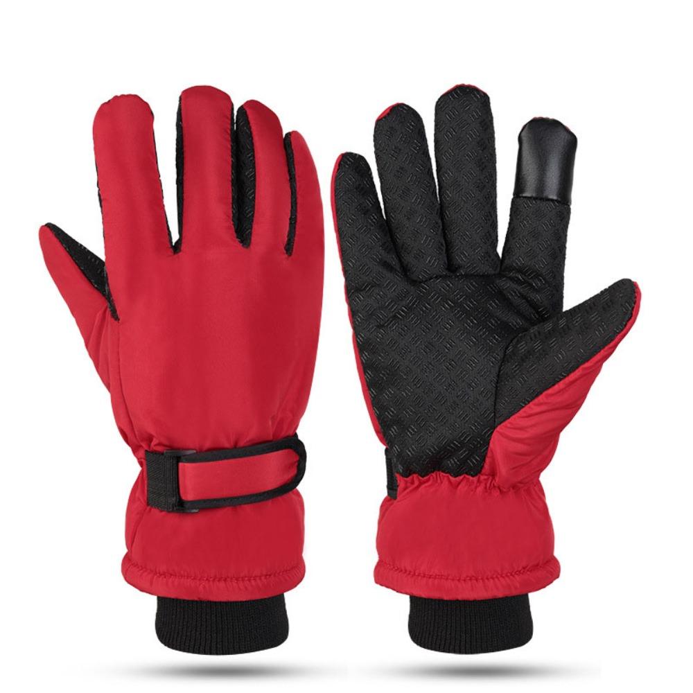 Windproof Warm Ski Gloves Waterproof Thermal Snow Gloves Plush Winter Warm Gloves For Women Man